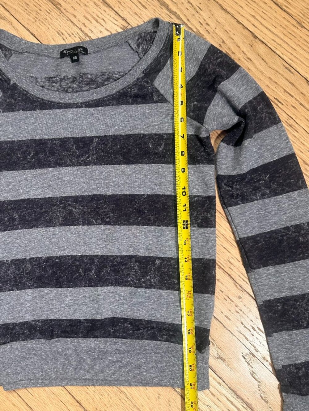 Nollie Long Sleeve Grey Striped Shirt Size XS - Picture 5 of 7